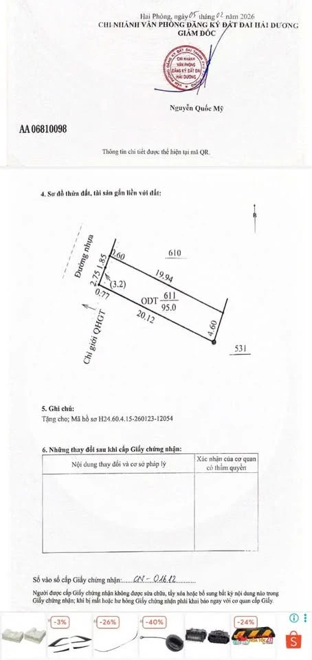 Bán đất 95m² trục chính Thôn Phú Triều Liên Hồng - Ảnh 1