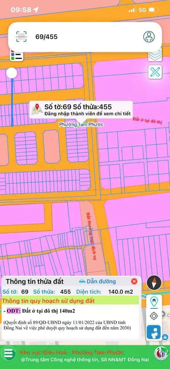 Bán đất khu dân cư Tín Nghĩa Tam Phước, Biên Hòa 140 m² - Ảnh thu nhỏ 2
