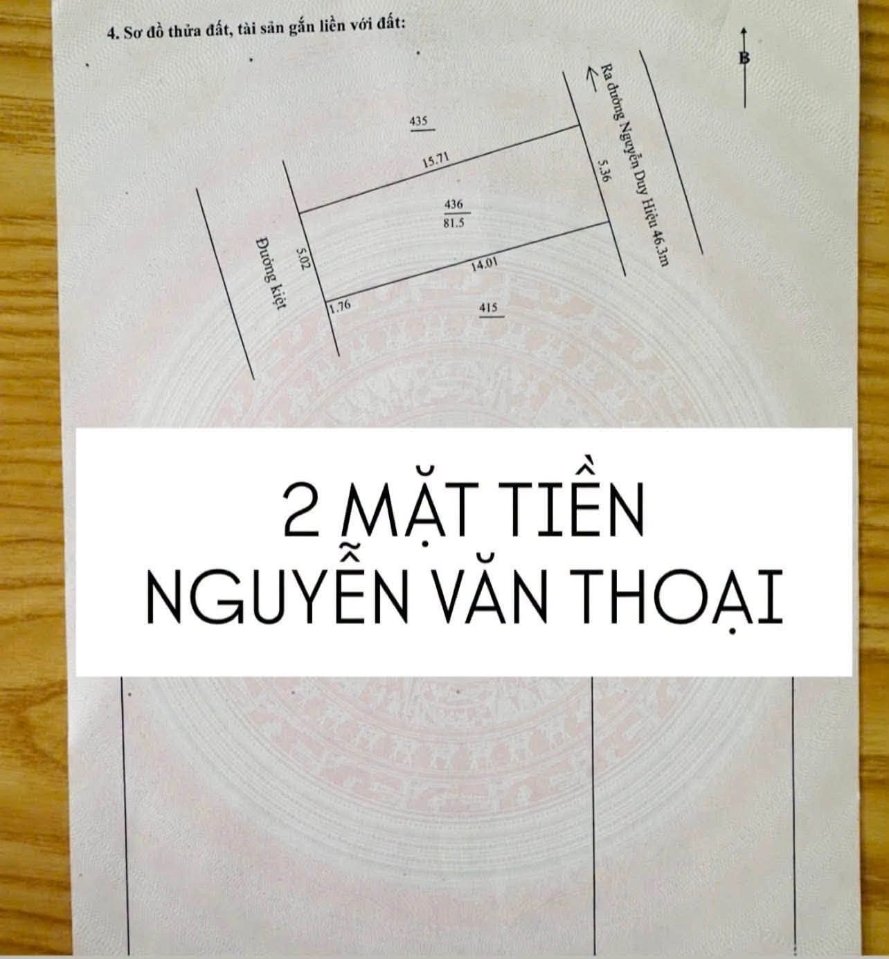 Bán lô đất 2 mặt kiệt Nguyễn Văn Thoại 85m2 gần biển Đà Nẵng - Ảnh 1