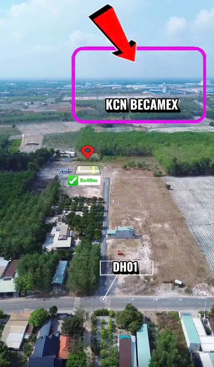 Bán đất xây nhà ở gần KCN Becamex 200m2 495 triệu - Ảnh thu nhỏ 2