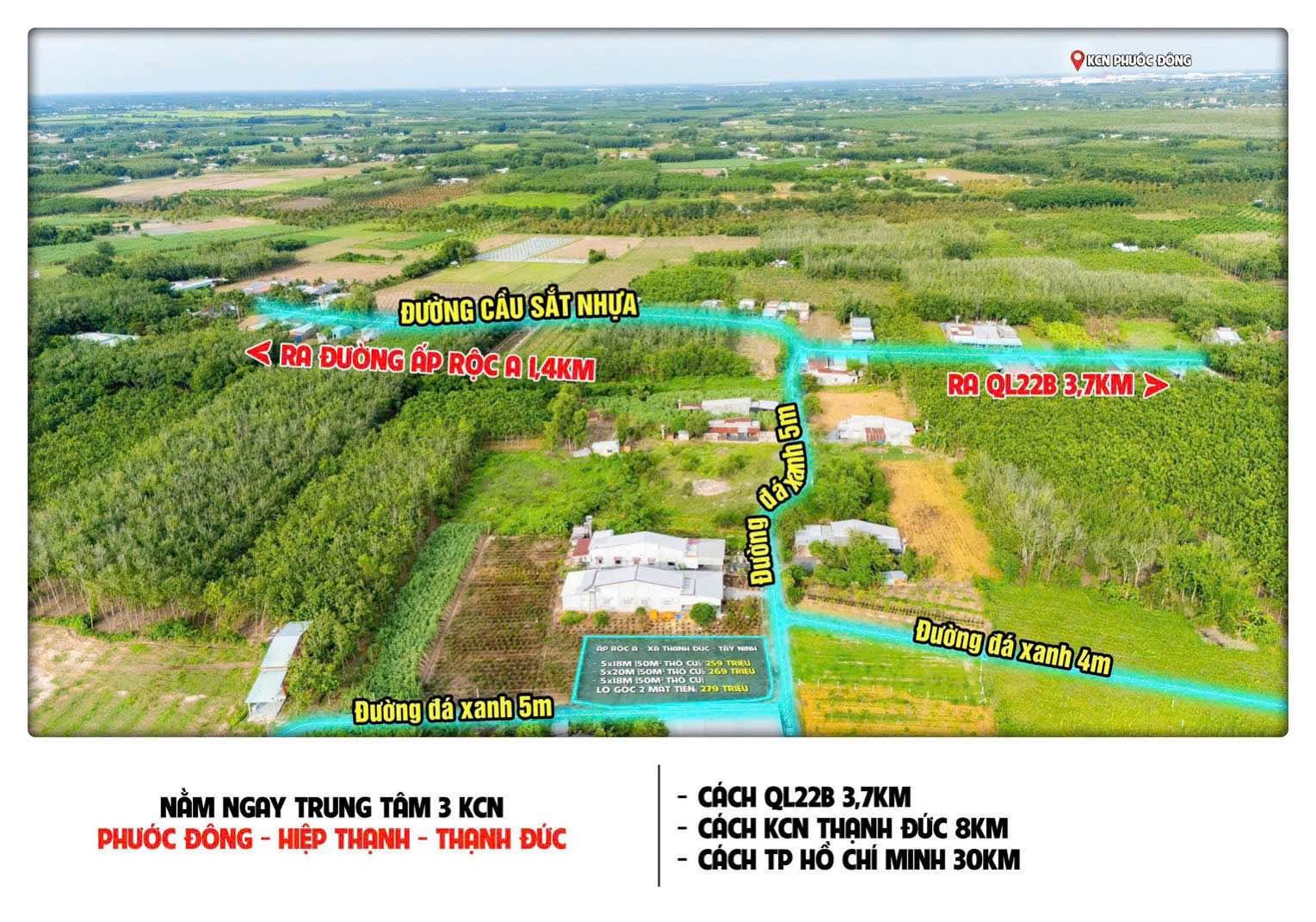 Bán đất sổ riêng 90m² sát KCN Thạnh Đức Tây Ninh - Ảnh thu nhỏ 3