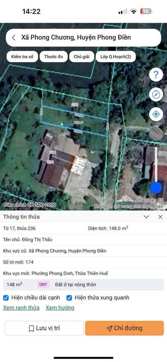 Bán đất 148m2 giá 169 triệu tại Đại Phú, Phong Chương, Huế - Ảnh 1