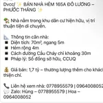 Bán nhà hẻm 70m² Đô Lương Phước Thắng 1,7 tỷ - Ảnh thu nhỏ 1