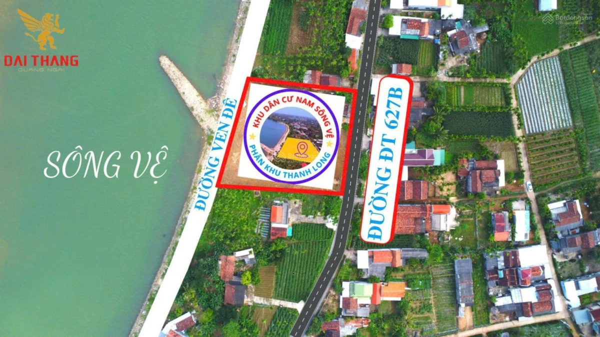 Bán đất view sông Nam Sông Vệ, xã Đức Thắng, 123m2 giá 4.6 triệu/m2 - Ảnh 1