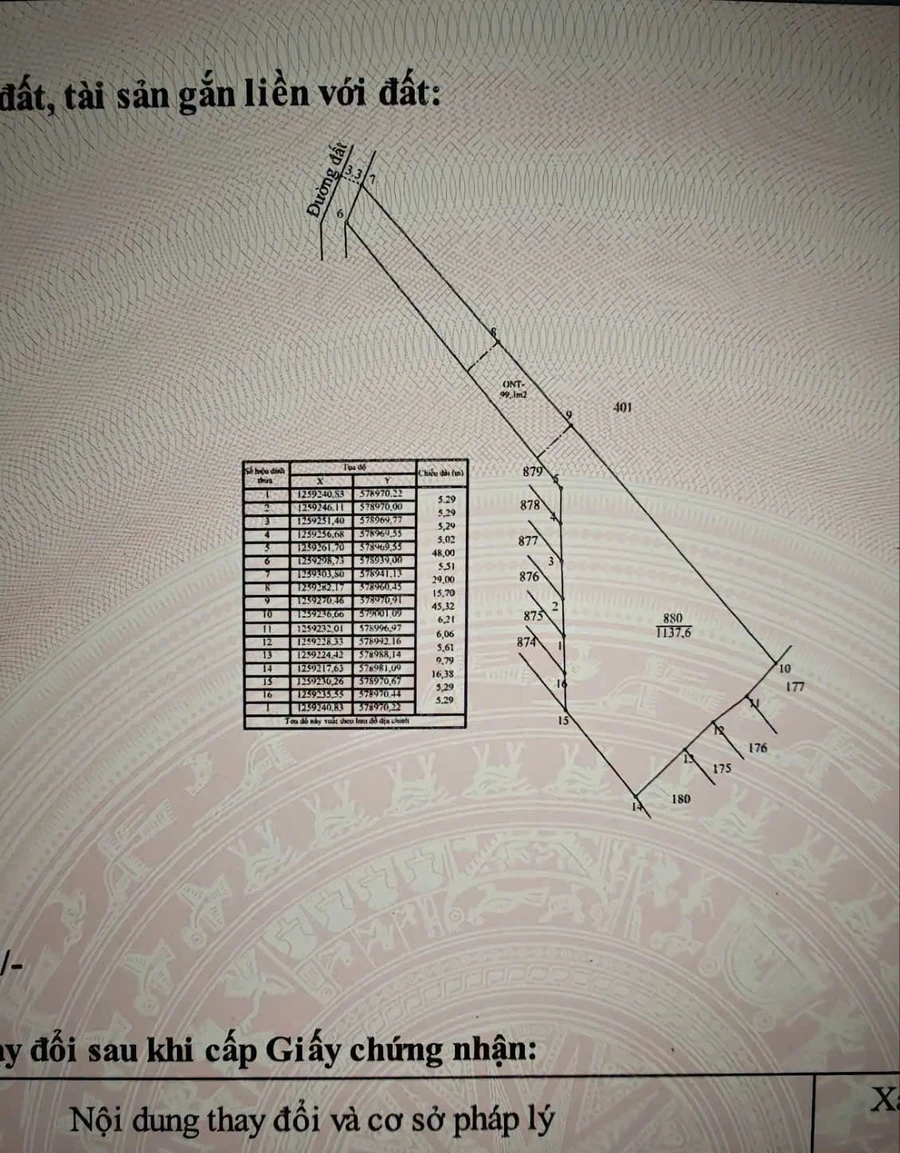 Bán đất 1137m2 có 99m2 thổ cư tại Dương Minh Châu, Tây Ninh giá 850 triệu - Ảnh thu nhỏ 3