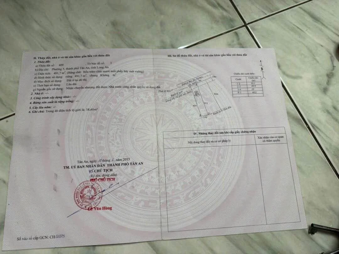 Bán đất thổ cư 491m2 mặt tiền Mai Bá Hương, Tân An, Long An - Ảnh thu nhỏ 3