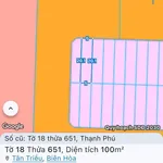 Bán lô đất 100m² Tân Triều, Thủ Đức, 1 tỷ 7 - Ảnh thu nhỏ 1