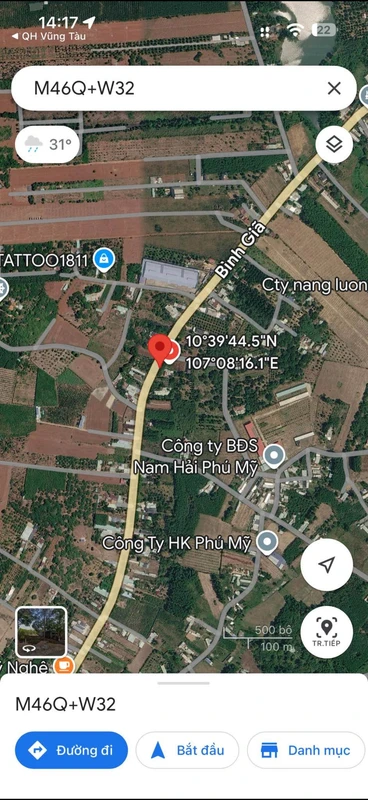 Bán đất mặt tiền Mỹ Xuân Ngãi Giao 228m² Tân Thành BRVT