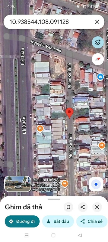 Bán đất thổ cư 85m2 mặt tiền Phan Kế Bính Phan Thiết