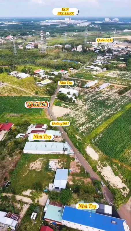 Bán đất 10x120m Nha Bích 1 tỷ 5, Bình Dương