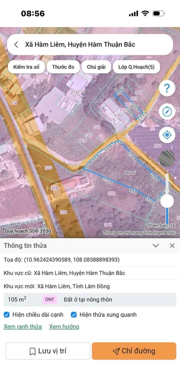 Bán đất thổ cư 100,5m2 giá 650 triệu tại Hàm Liêm, Phan Thiết