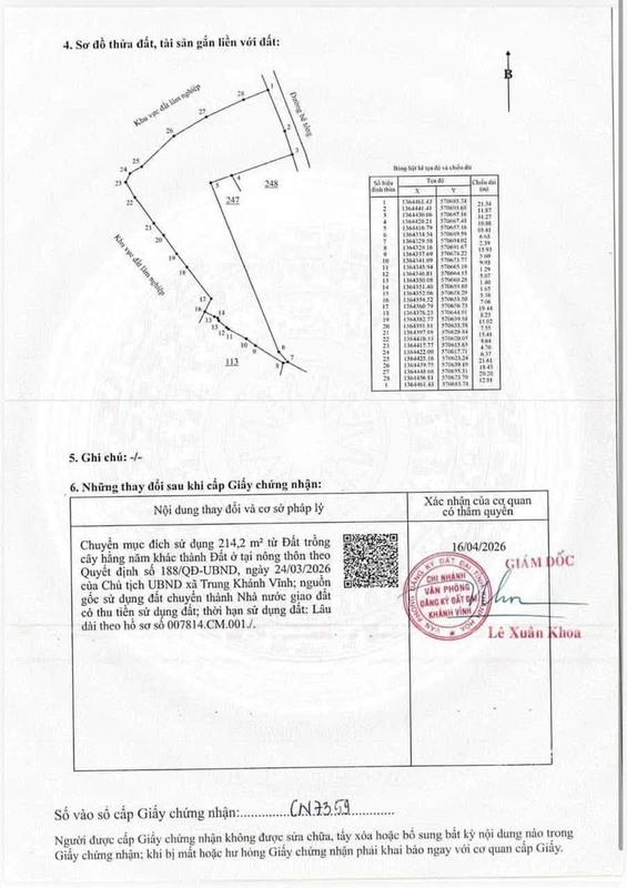 Bán lô đất 4300m2 ngang 33m tại Khánh Trung, Khánh Hòa giá 1,199 tỷ