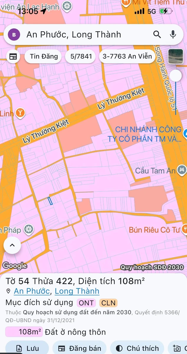 Bán đất An Phước Long Thành 110m² giá 1 tỷ - Ảnh 1