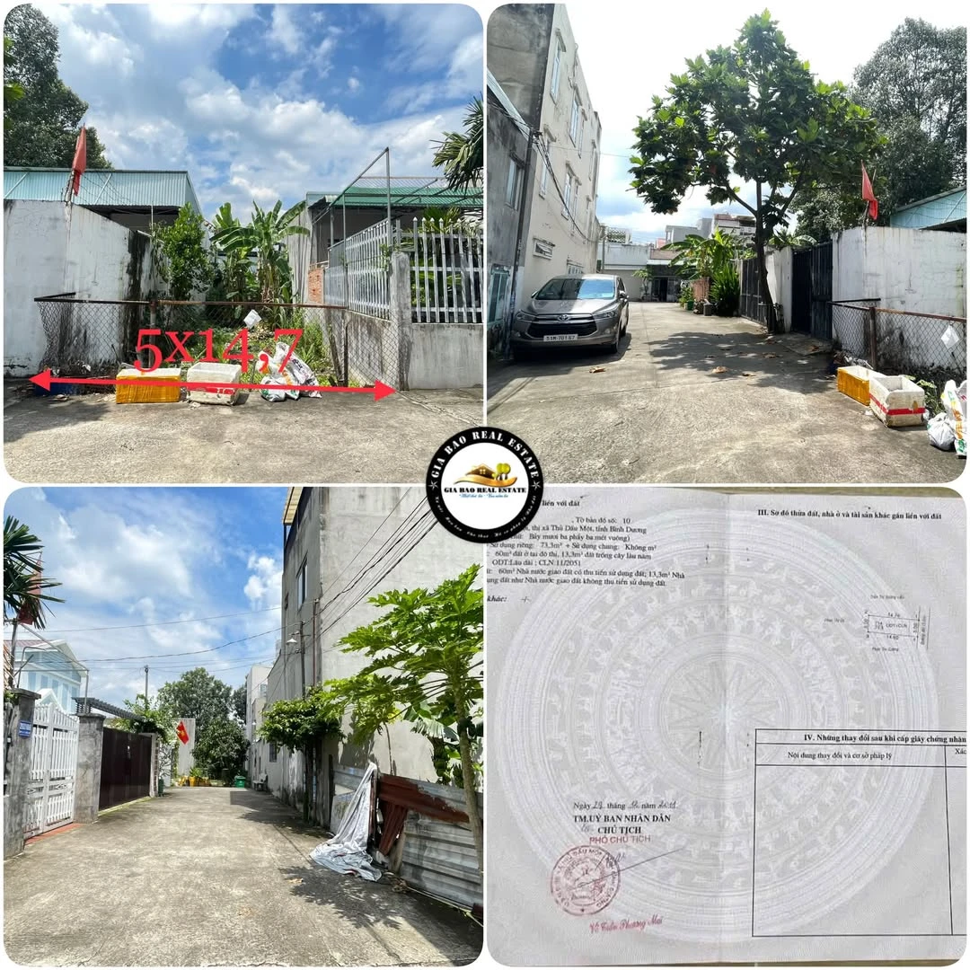 Bán đất Phú Lợi 73m2 gần Đại học Bình Dương giá 1,6 tỷ - Ảnh 1