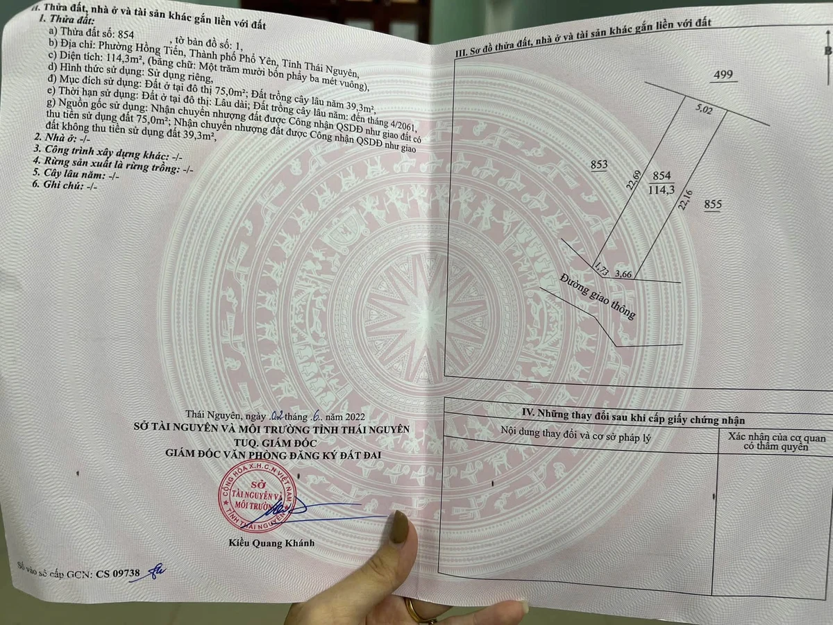 Bán lô đất mặt đường Chà Bá Mân 114m² Thái Nguyên - Ảnh thu nhỏ 3