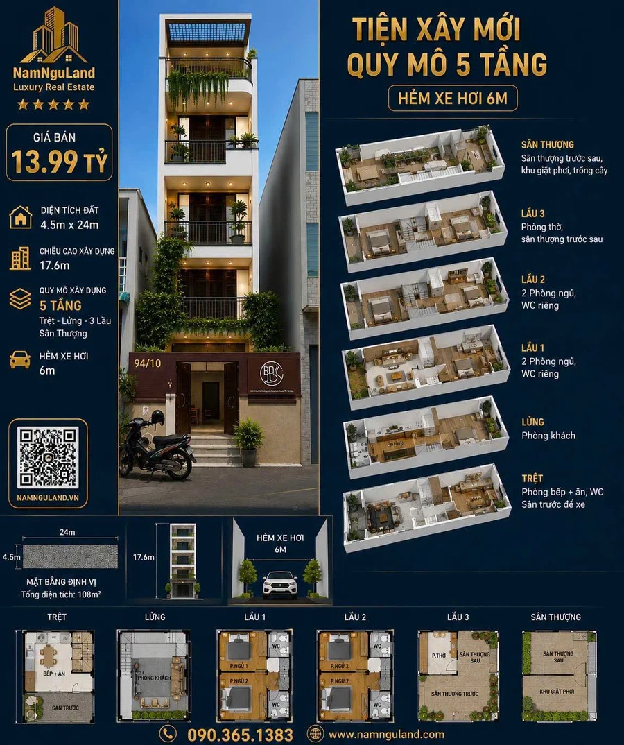 Bán nhà phố 110m² Phú Nhuận 13.99 tỷ - Ảnh thu nhỏ 3