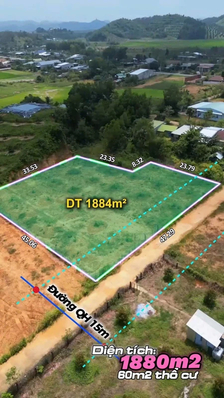 Bán đất vườn 1.884m2 sẵn 60m2 thổ cư tại xã Đạ Lây, Đạ Teh, Lâm Đồng giá 750 triệu