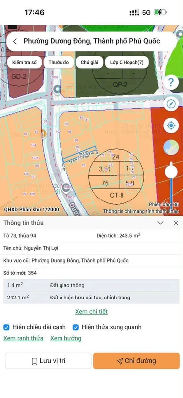 Bán đất mặt tiền Nguyễn Huệ 243m2, ngang 5m, trung tâm Dương Đông, giá 7 tỷ