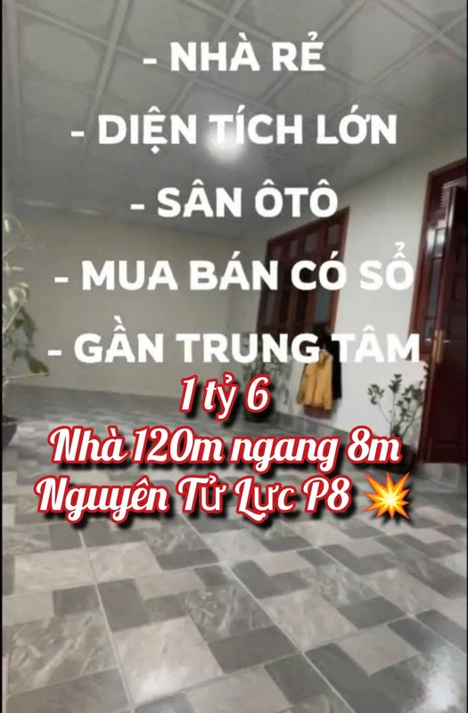 Nhà bán 120m² Nguyên Tử Lực Đà Lạt, 1,6 tỷ
