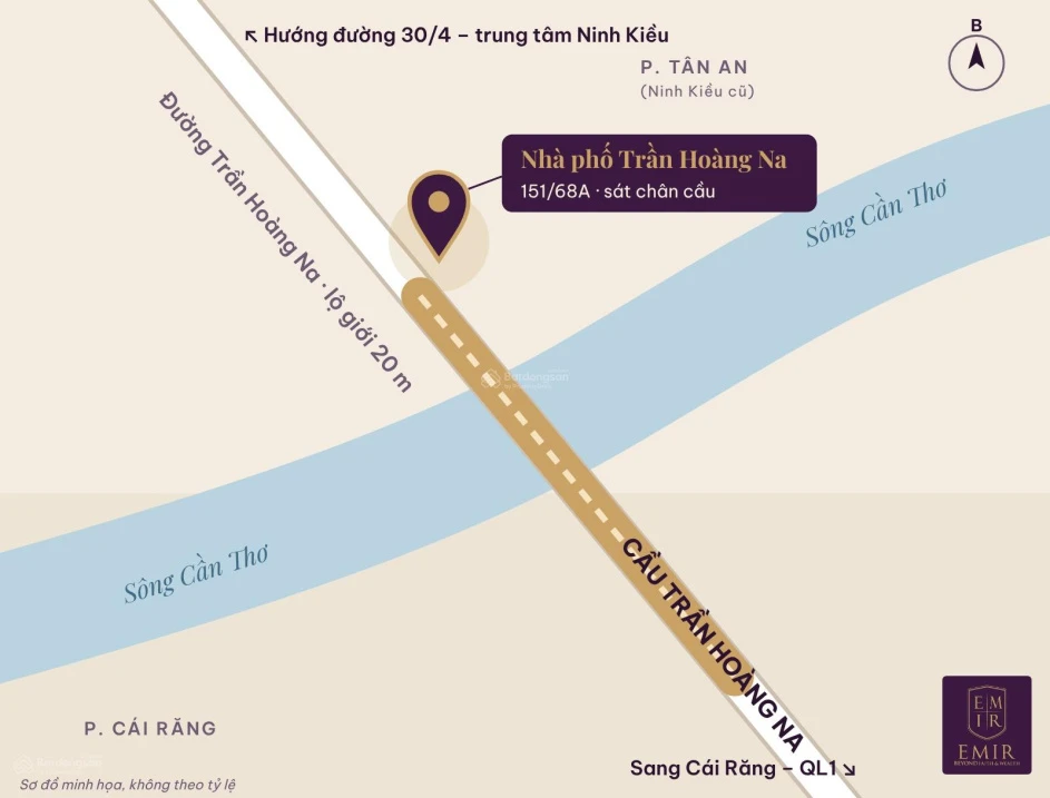 Bán nhà Trần Hoàng Na sát chân cầu, P. Tân An, Cần Thơ, 94,2m2, ngang 5m nở hậu, giá 6 tỷ - Ảnh thu nhỏ 2