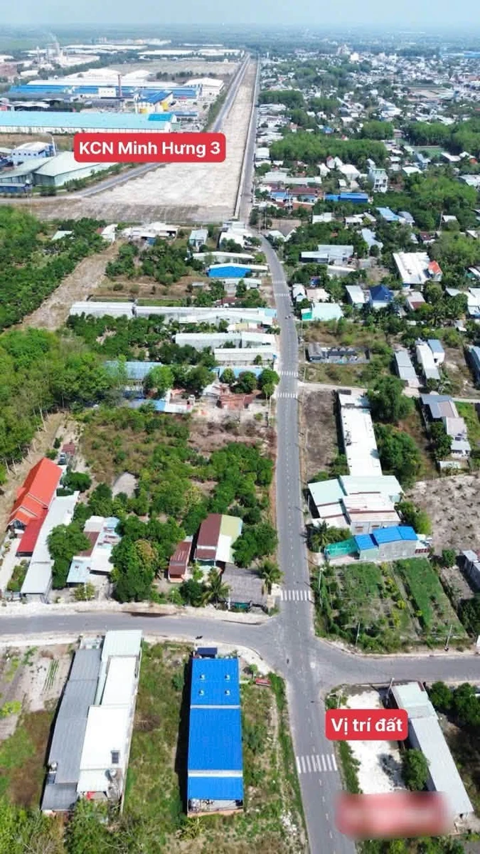 Bán đất mặt tiền 6m x 37m KCN Minh Hưng 3, 1 tỷ 250 triệu - Ảnh 1