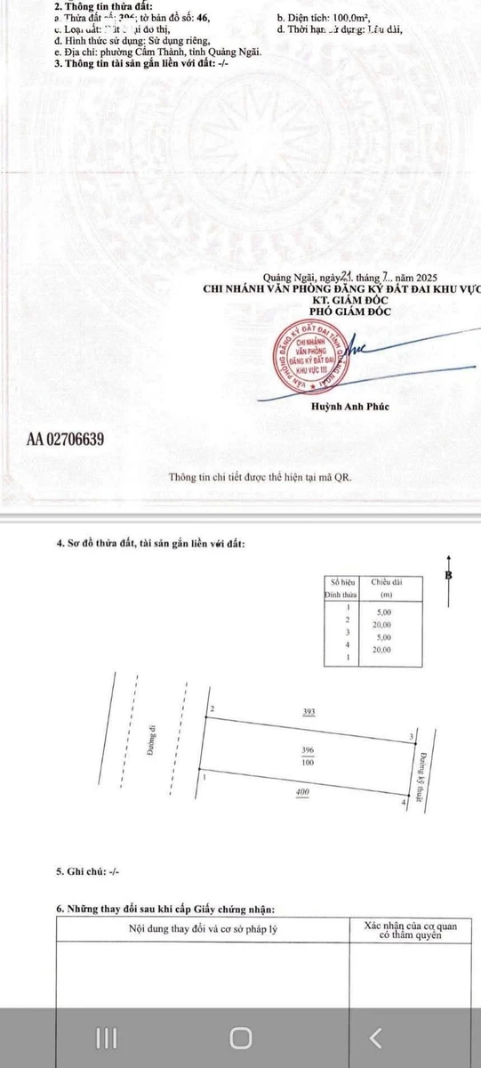 Bán đất 100m² mặt tiền Quảng Ngãi 1 tỷ 150 - Ảnh 1