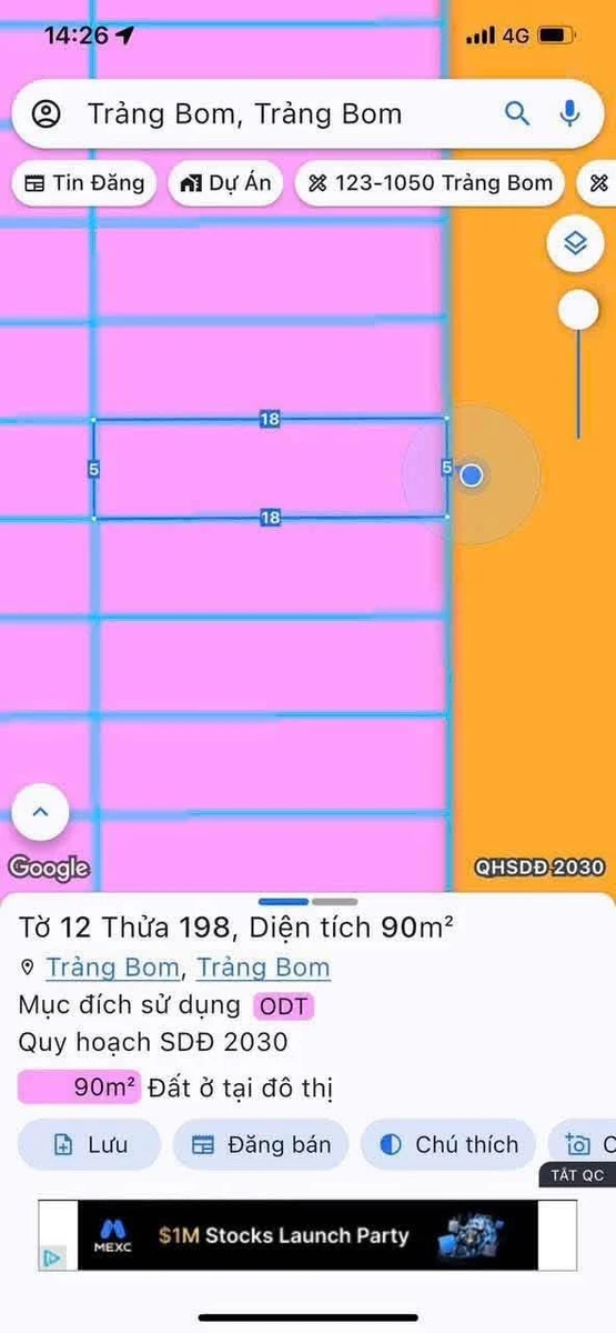 Bán đất Trảng Bom 90m² sổ riêng 1 tỷ 6 - Ảnh thu nhỏ 2