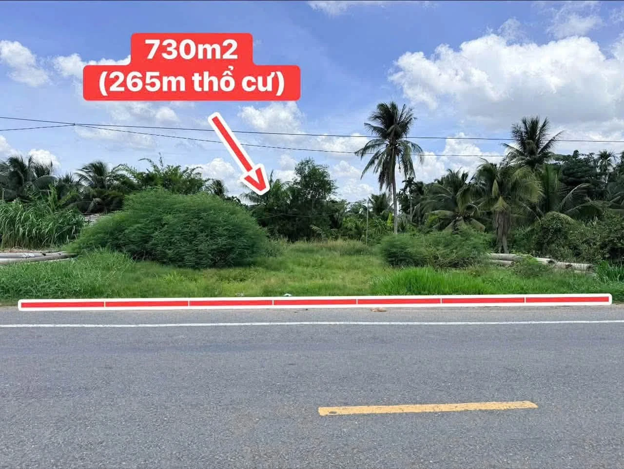 Bán đất mặt tiền HL173 Bến Tre 730m2 sổ hồng - Ảnh 1