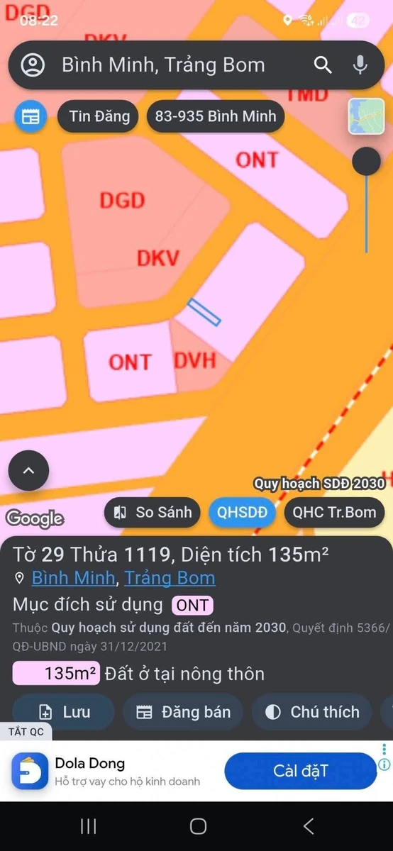 Bán đất 135m² khu tái định cư Bình Minh Đồng Nai - Ảnh thu nhỏ 4