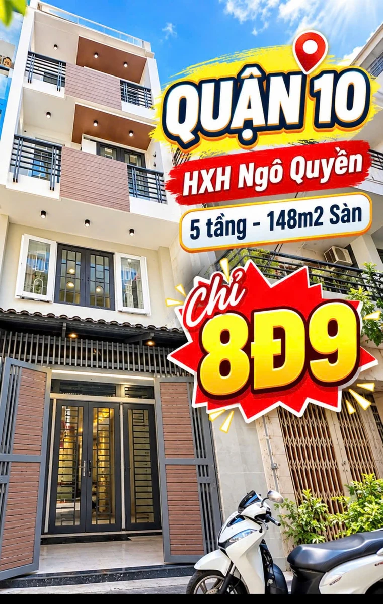 Bán nhà 5 tầng 150m2, 7 phòng ngủ Quận 10, 8.9 tỷ - Ảnh thu nhỏ 3