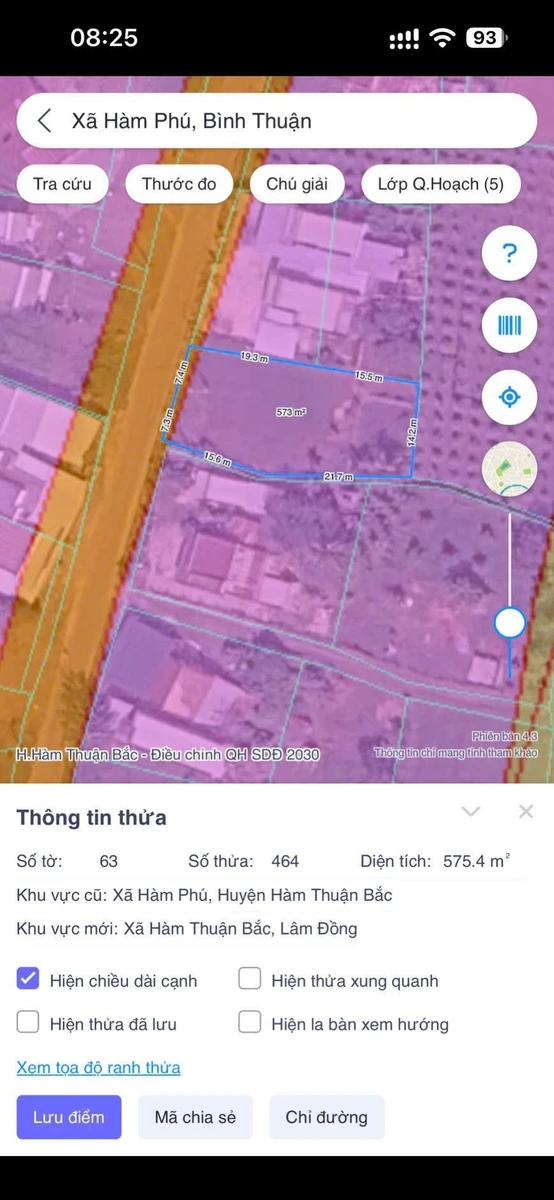 Bán đất quy hoạch thổ cư 571m² Hàm Phú, Bình Thuận - Ảnh thu nhỏ 3