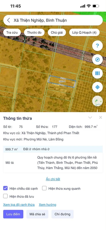 Bán nhà vườn 1000m² có nhà 2PN ở Thiện Nghiệp Phan Thiết