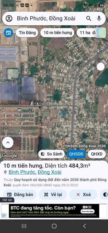 Bán đất 500m² đường bê tông Đồng Xoài, Bình Dương