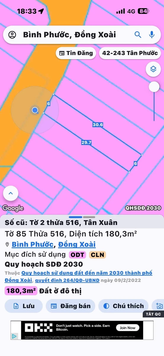 Bán đất mặt tiền y tế Tân Xuân, Đông Xoài, Bình Phước 50m² - Ảnh 1