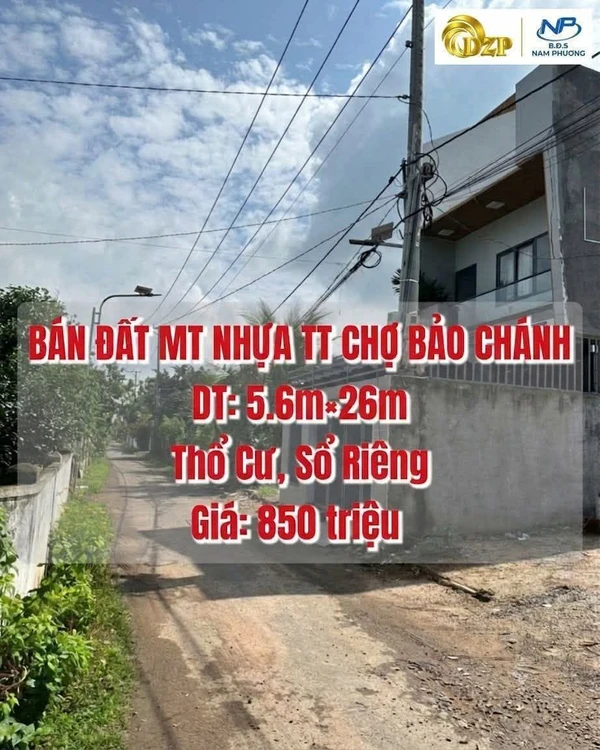 Bán đất mặt tiền 5,6x26m Xuân Lộc Đồng Nai 850 triệu