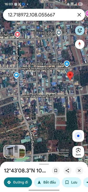 Bán lô đất góc 2 mặt tiền hẻm Y Moan 50m2 giá 1,69 tỷ, Buôn Ma Thuột