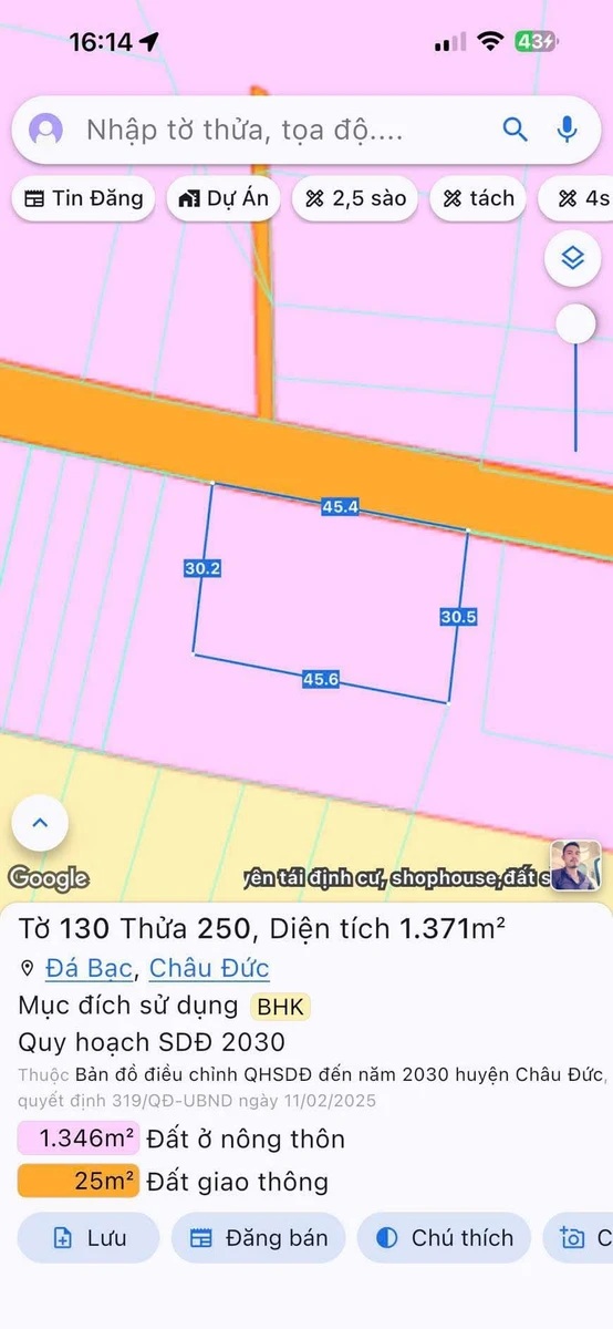 Bán đất nền 80m² tại Phước An, Châu Đức 550 triệu - Ảnh thu nhỏ 3