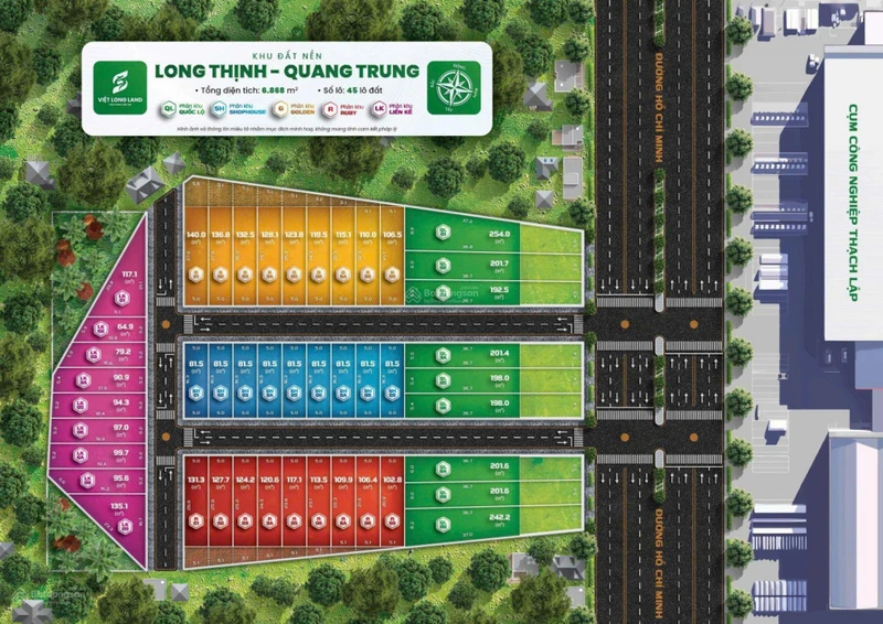 Sốc! Chỉ 8.8 triệu/m2 đất mặt tiền đường Hồ Chí Minh - Đối diện CCN Thạch Lập, cạnh CCN Cẩm Châu