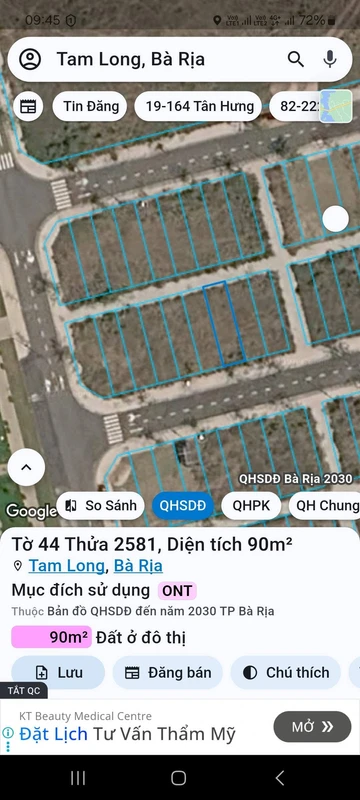 Bán đất Bà Rịa 90m² giá 1,7 tỷ Tâm Long