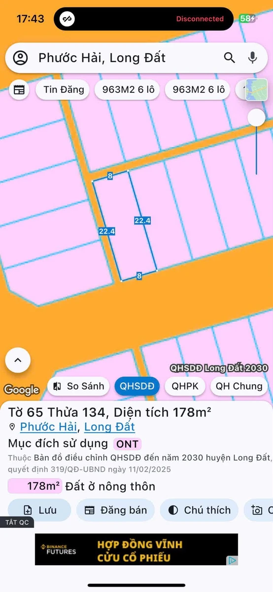 Bán lô đất 178m2 thổ cư trước trường học, khu TDC Kim Liên, Phước Hải - Ảnh thu nhỏ 5