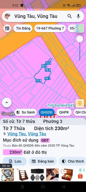 Bán đất mặt tiền hẻm ô tô 355m2 Phường 3 Vũng Tàu