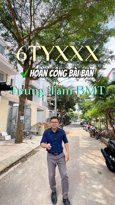 Nhà mặt tiền Buôn Ma Thuột khu Hiệp Phúc 5x17,7m giá 6,6 tỷ