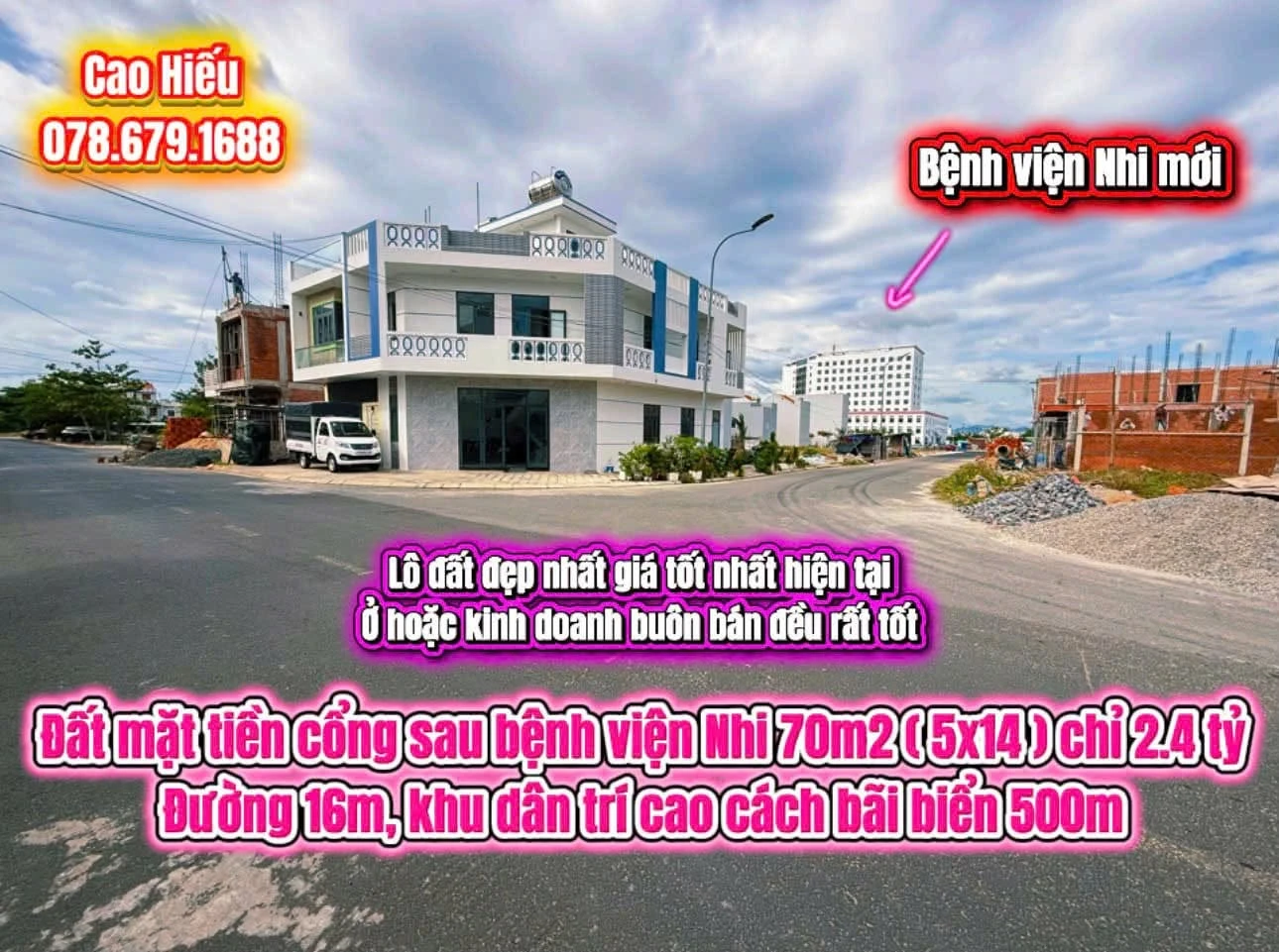 Bán đất mặt tiền 70m2 gần bệnh viện Nhi Tuy Hoà 2.4 tỷ - Ảnh 1