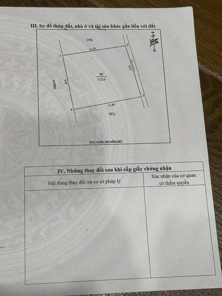 Bán lô đất 112,6m² Khối 6 Trường Thi, gần An Dương Vương - Ảnh thu nhỏ 3