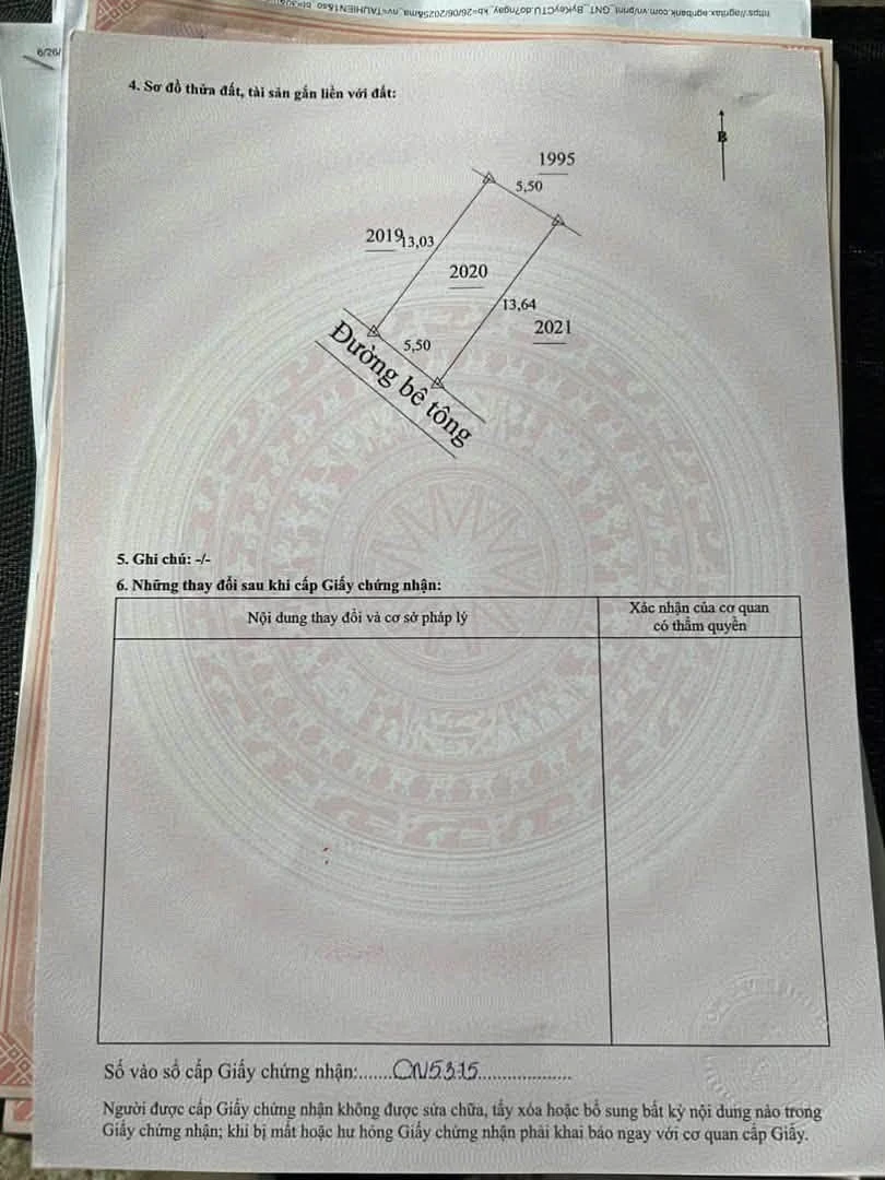 Bán 2 lô đất thổ cư liền kề Tân Hiệp, Tân Uyên, gần KCN Nam Tân Uyên giá 1,35 tỷ - Ảnh thu nhỏ 2