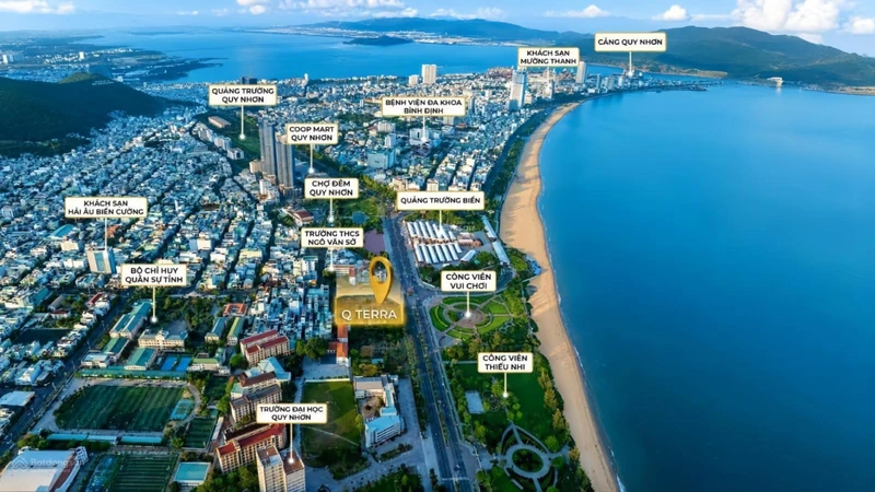 Q'Terra Quy Nhơn 2,56 tỷ sở hữu căn hộ view biển + quảng trường trung tâm, bàn giao full nội thất