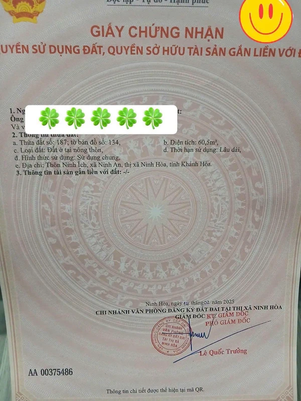 Bán đất Ninh An 60m² giá 199 triệu