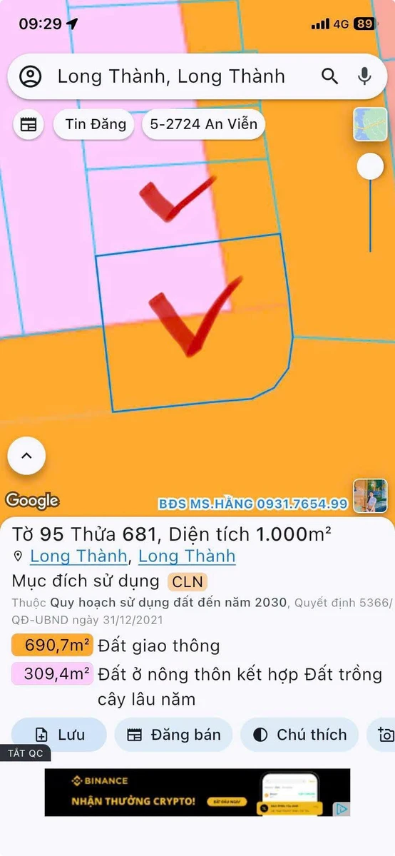 Bán đất 720m2 góc 2 mặt tiền Long Thành, Đồng Nai 48 tỷ - Ảnh 1