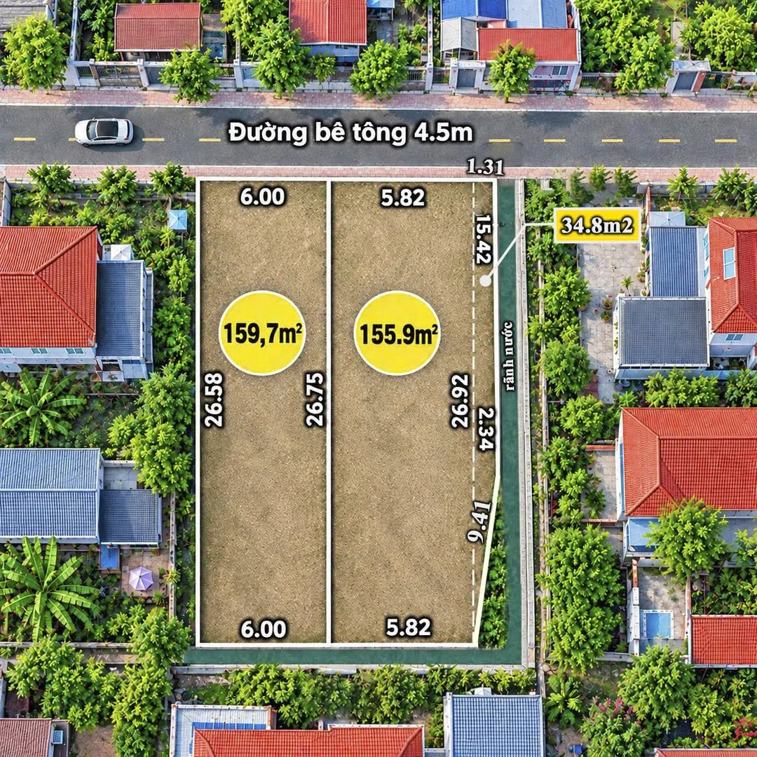 Bán 2 lô đất F0 160–190m² Kim Thành, Hải Phòng 1,48 tỷ - Ảnh 1