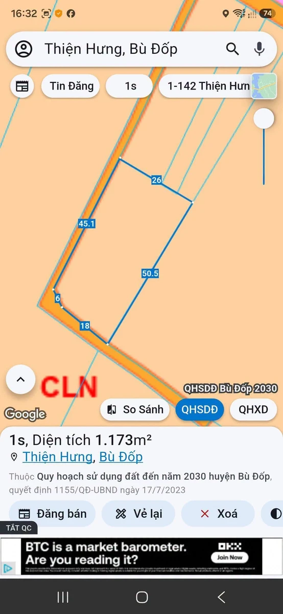 Bán đất 80m² mặt tiền đường Thanh Tâm, Bù Đốp, Bình Phước - Ảnh thu nhỏ 2